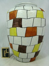 Beautiful / Schöne 50´s Feo Peters design ILKRA Keramik Vase  " Capri " 206 25