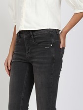 GANG 135254-998-7031 AMELIE Jeans Denim relaxed fit lang Taschen grau / schwarz