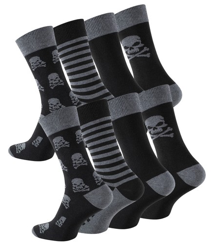 Paar herren socken totenkopf - 8,