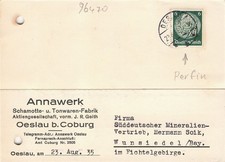 723979) DR Karte mit Perfin /