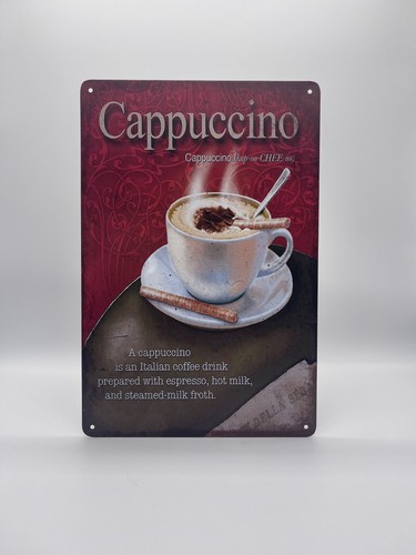 Blechschild cappuccino 20x30cm - blechschild,