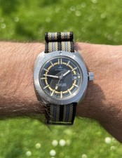 DUGENA Watertrip 10725 Edelstahl Diver Automatik Uhr Ghost Bezel Vintage