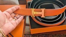 Hermes Gürtel Orange 95cm Mit RG +Zertifikat