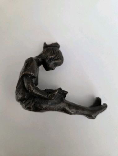Vintage bronzefigur sitzende - bronzefigur, "sitzende