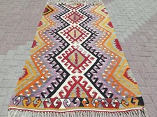 Vintage Turkish Kilim Area