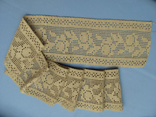 136 cm wunderschöne wertvolle antike Spitze -Handarbeit- 14cm breit -  unbenutzt