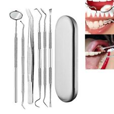 6er Dental Set Zahnreinigung Zahnsteinentferner Zahnsonde Zahnpflege Mundspiegel