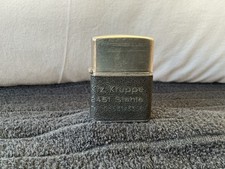 RAR ART ZIPPO JAPAN STAHLE KFZ KRUPPE LIFTARM FEUERZEUG BENZIN SILBER SELTEN