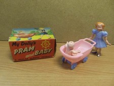 My Dolly’s Kinderwagen und Baby - ein Pappel Kunststoff Produkt in OVP 50er Jahre