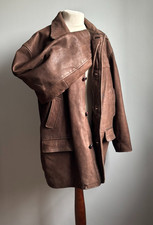 Schwerer Ledermantel 44 46