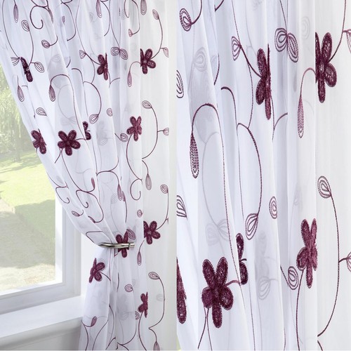 Voile gardine paneele uni - gardine,