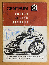 Rennprogramm Autobahnspinne Dresden Hellerau 1971 Programmheft DDR Programm