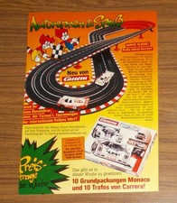 Seltene Werbung CARRERA PROFI Monaco Autorennbahn 1984