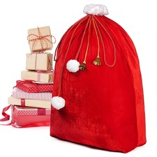 JOYIN Weihnachtssack samtige Nikolaussack Weihnachtsmann Sack Santa Sack Gesc...