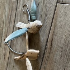 Deko Windspiel Vögel Holz
