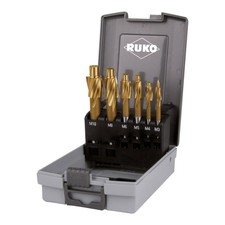 RUKO Flachsenkersatz DIN 373 M3-M10 fein HSS TiN Z.3 Ku.-Kassette