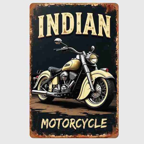 Blechschild indian motorcycle - indian,