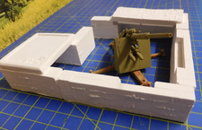 1:72 - 1 Stellung für 8,8 cm Flak Beton Atlantik unbemalt 6-teilig (ohne Flak)