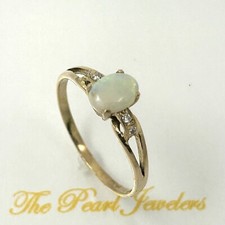 14K Gelbgold Opal & Diamant