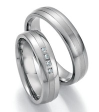 Titan Eheringe + Diamant +