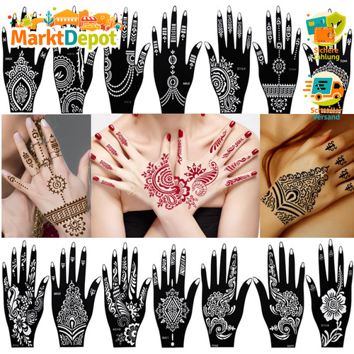 Henna hand tattoo - tattoo, schablonen