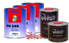 Mipa 2K Lack im RAL Wunschfarbton STUMPFMATT (3kg) + 2K-Härter (1,5 Liter)