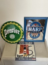 Harp Lager Spiegel + 4 Blechschilder Guinness + Almdudler + Perrier + Salmari‼️