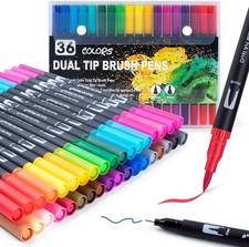 Farben dual brush pen - 36, set