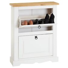 Schuhkipper Schuhschrank Schuhkommode Mexiko Stil 2 Klappen aus kiefer