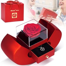 Rosenbox Geburtstagsgeschenk für Frauen Valentinstag Gift Ewige Rose Geschenkbox