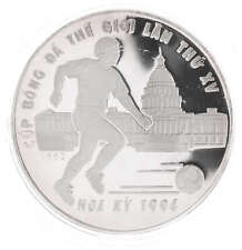 100 Dong Vietnam 1992 Silber PP - Fußball WM 1994 - Spieler / Capitol