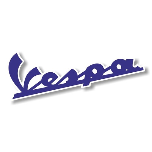 Vespa schrift blau pvc - schrift,