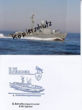 P6115 Schnellboot S65 SPERBER ,Bundesmarine, Stb, Schiffsfoto mit Schiffstempel