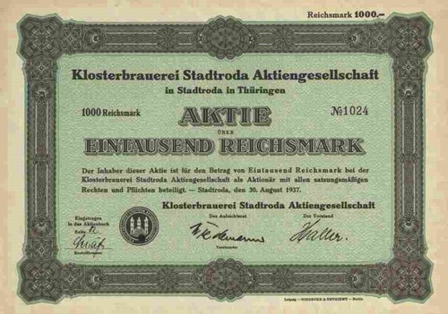 Klosterbrauerei stadtroda - ag,