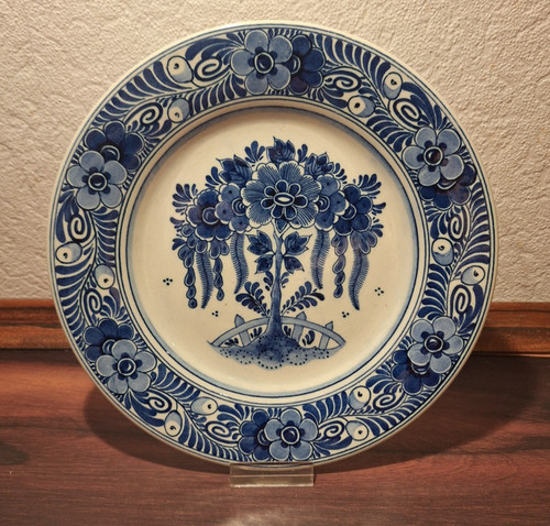 Delfts blauw raam - raam, wandteller