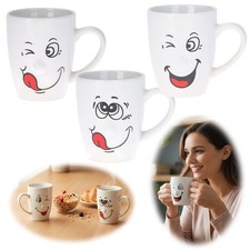 3 Kaffeebecher Smiley 300ml