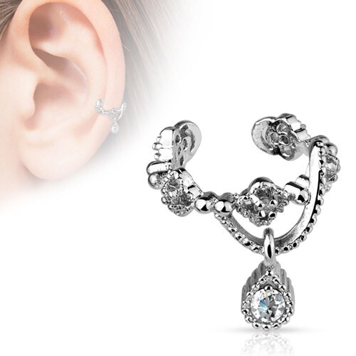 Zirkonia ohrklemme ohrclip ear - zirkonia,