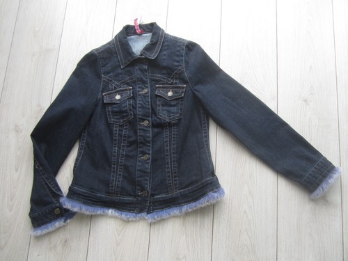 Jeansjacke mit echtpelzbesatz - mit,