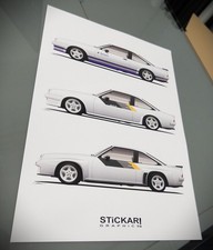 Opel Manta B i200 400 400 Breitbau Poster Kunstdruck DIN A2 42 x 60cm Hochkant