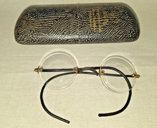 antike runde Brille Nickelbrille mit Etui