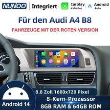 für Audi A4 CD Changer Rote version Autoradio Bluetooth carplay GPS Navigation