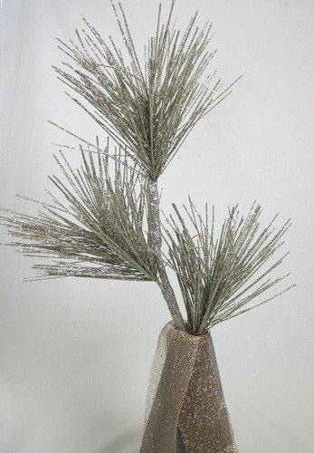 Glitter kiefernast silber - glitter-kiefernast,