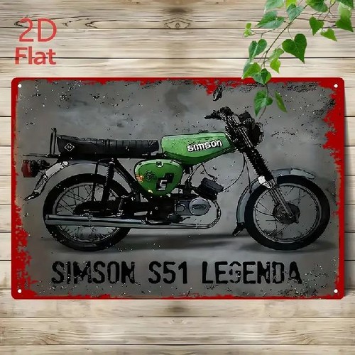 Blechschild simson s51 ddr - simson,
