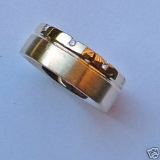 * Designerring 8 BRILLANTEN 0,16 Carat 585 Gold, alle Größen, alle Goldfarben *
