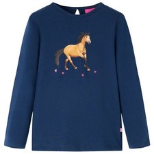 Kinder Langarmshirt mit Pferd