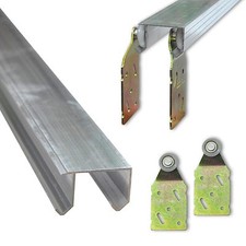 Systeme für Schiebetüren Doppellaufschiene Laufrollen Beschläge Laufwagen