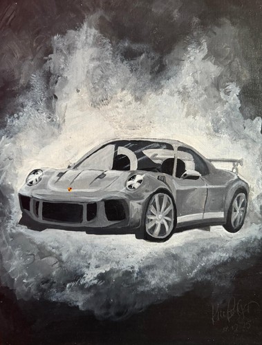 Porsche 911 selbst gemalt - porsche, er