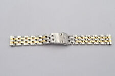 BREITLING PILOT ARMBAND STAHL/GOLD 15MM LADY J GUTER ZUSTAND SCHÖN  770D 