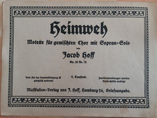 Heimweh Motette für gemischten Chor mit Sopan-Solo alte Noten