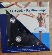 Neu LED Zeltlampe Pavillonlampe SonnenschirmLampe 3 verschiedene Modi 24+4 LED